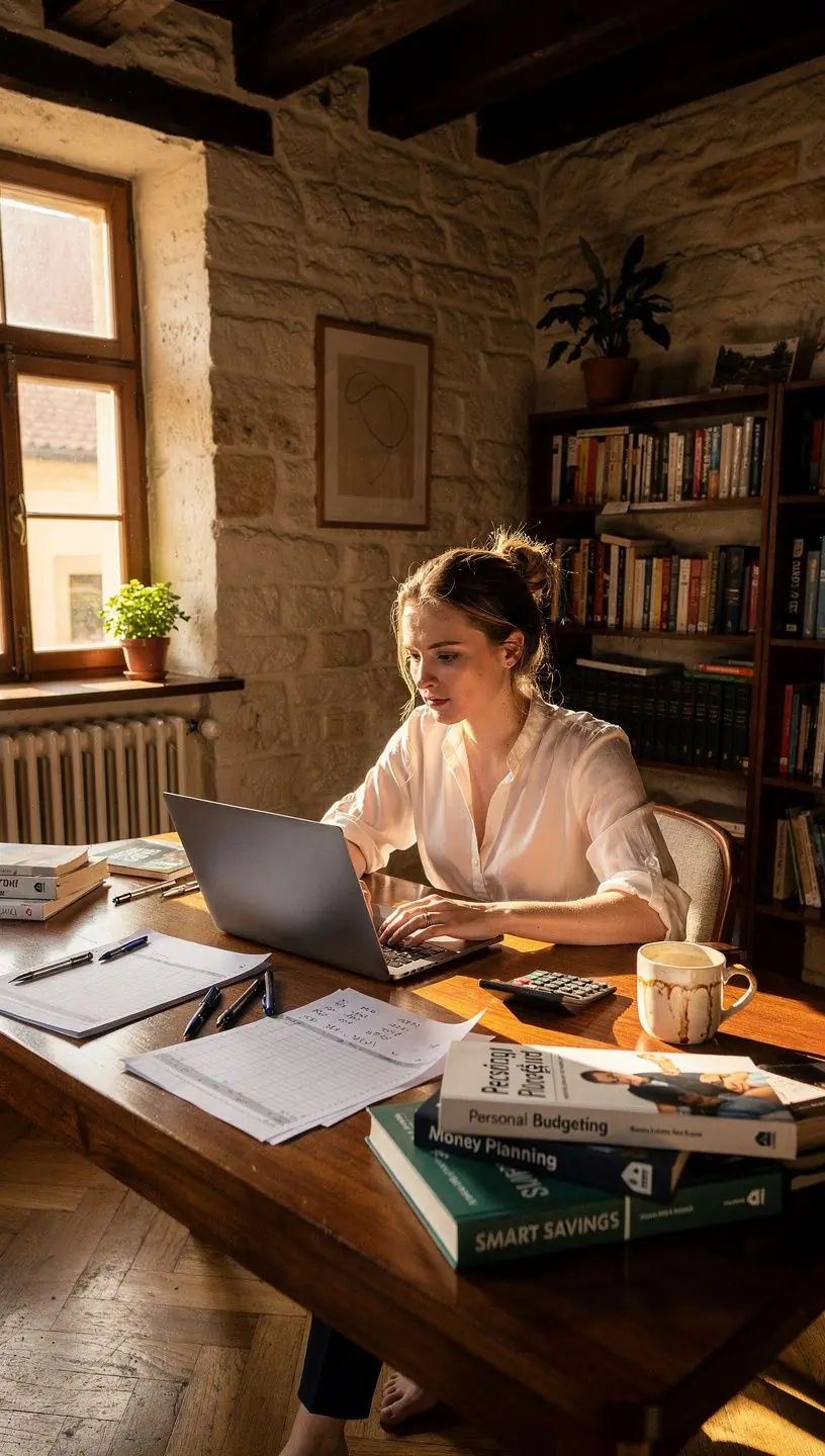 Ručně psaný seznam položek potřebných k úsporám a efektivnímu rozpočtování.