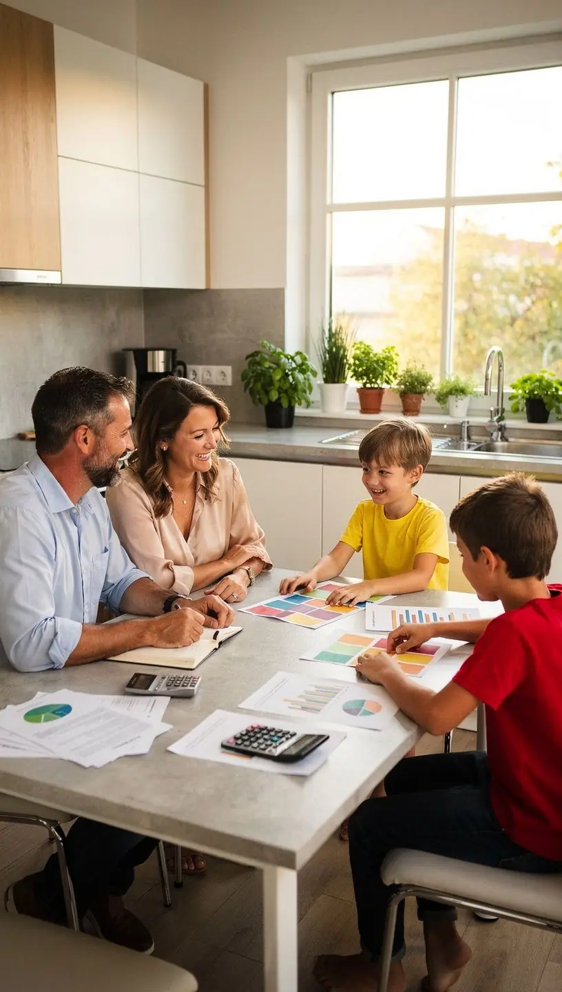 Ilustrace znázorňující základní principy rozpočtování a jejich aplikaci v každodenním životě.