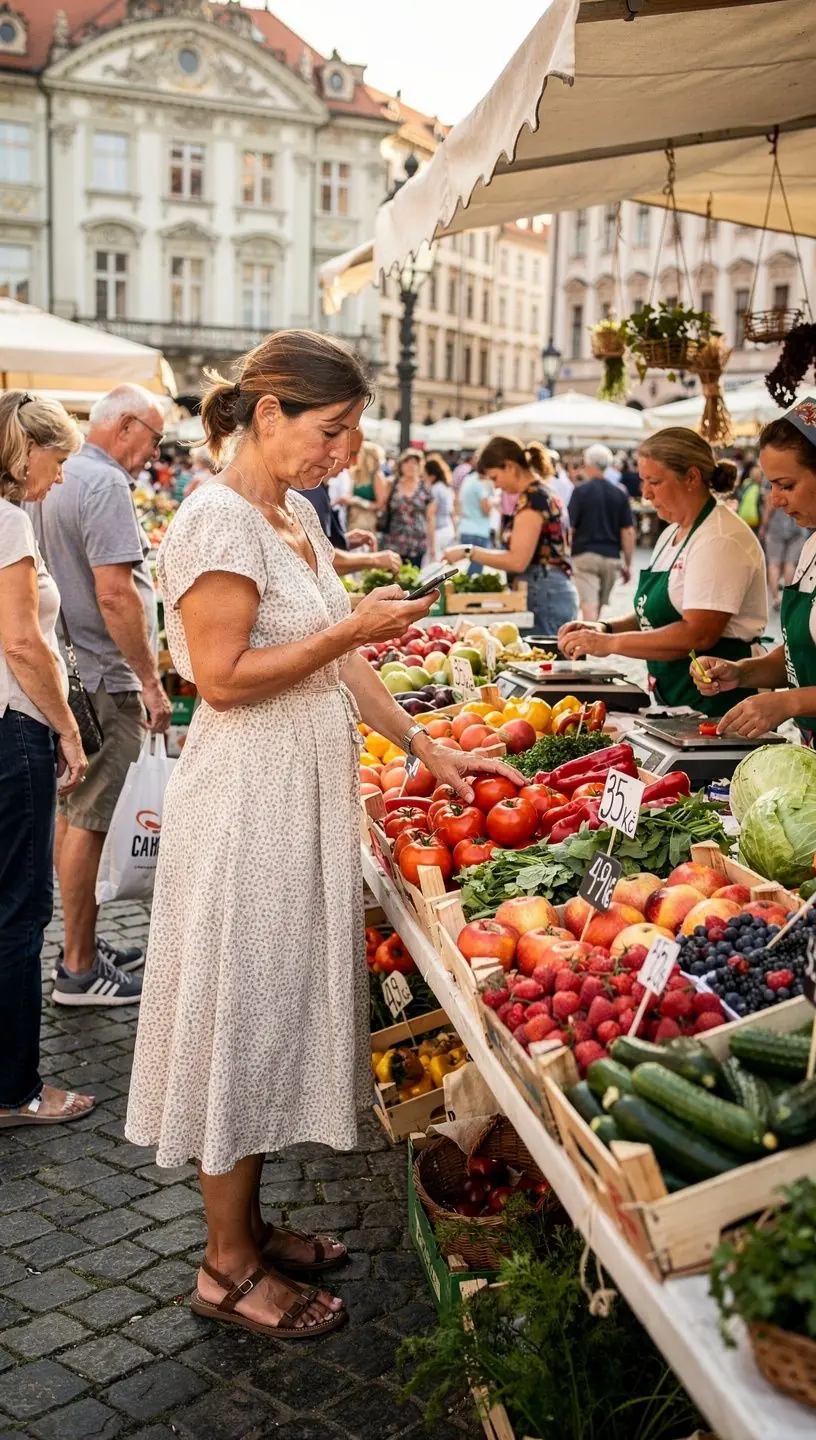 Rodina sedící u stolu a plánující měsíční rozpočet.